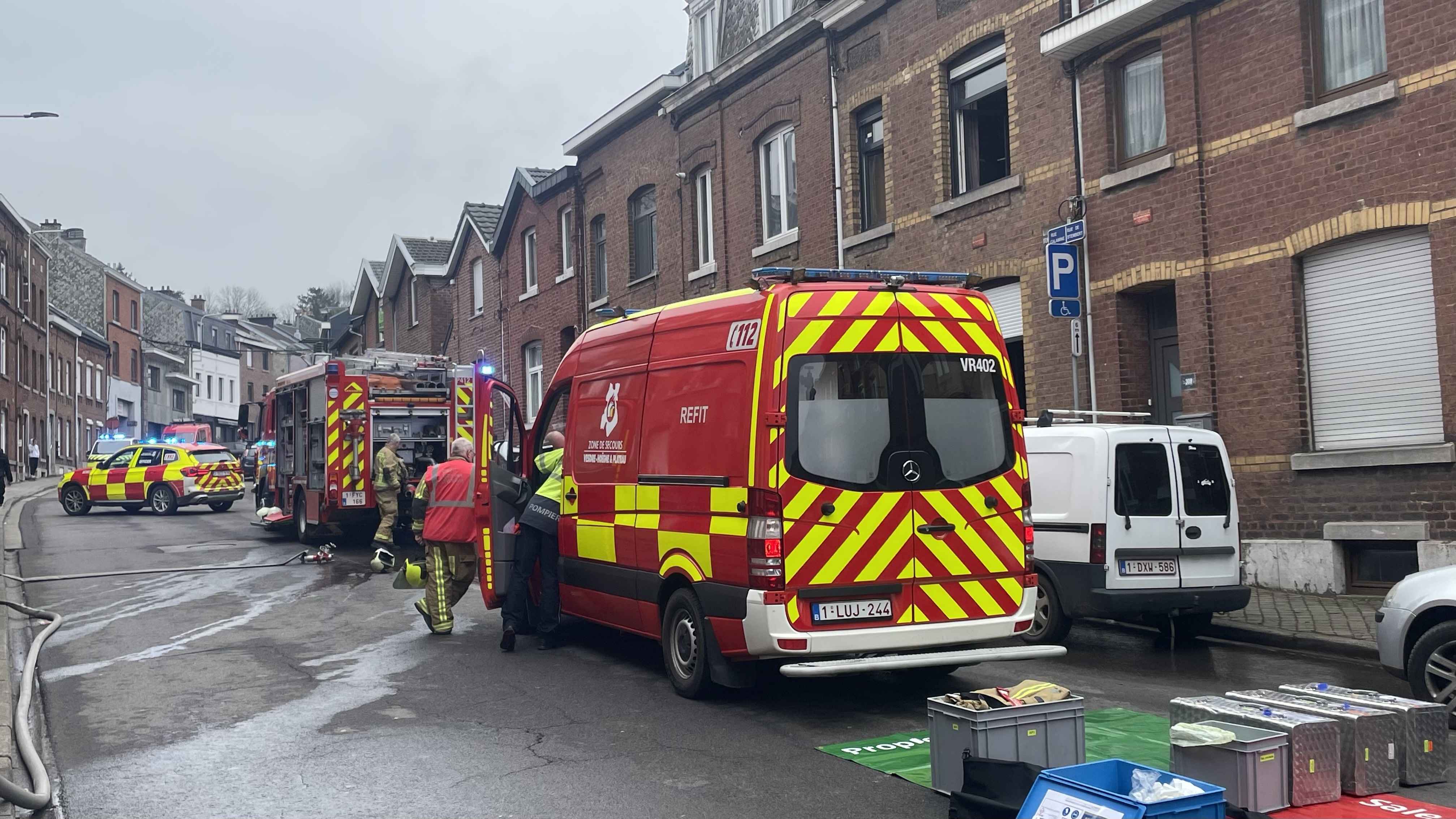 Le feu se déclare dans une maison de la rue Calamine à Stembert
