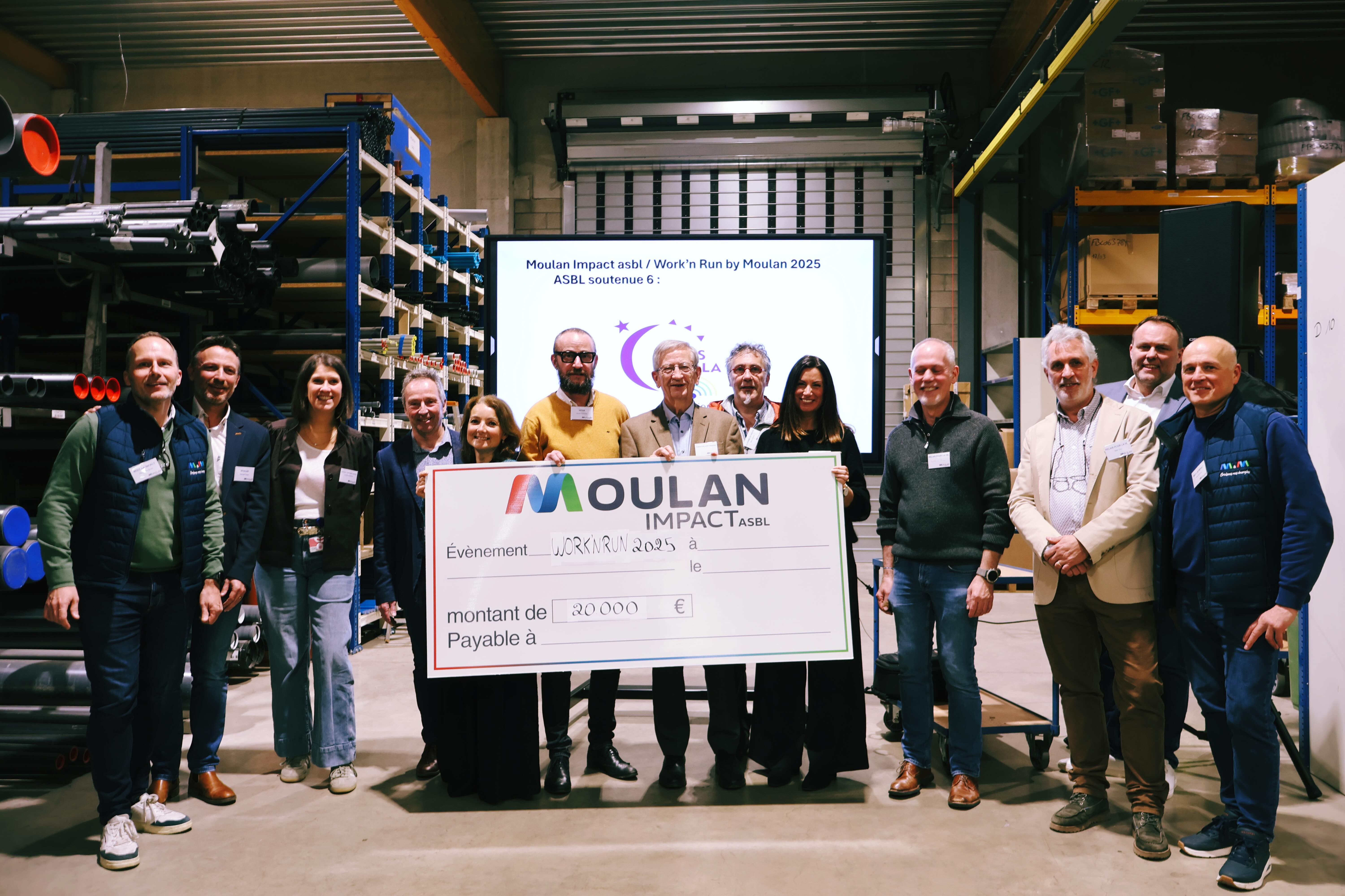 Moulan soutient six associations locales avec un don de 20.000 €