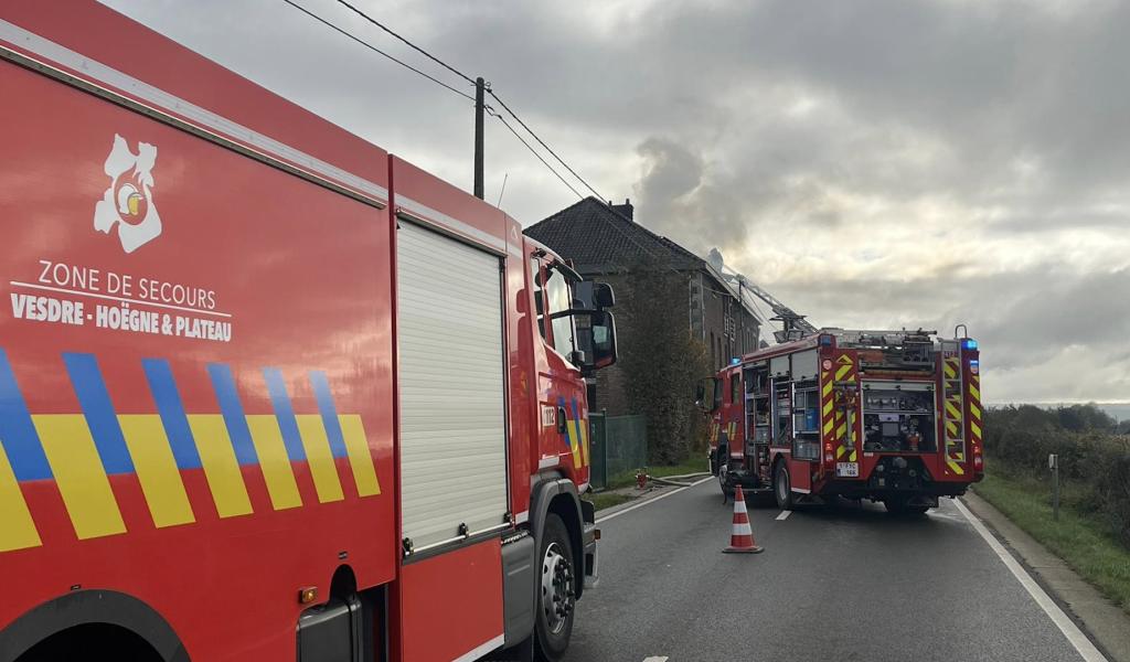 Incendie dans le bâtiment de l'ancienne brasserie de Vervifontaine à Jalhay