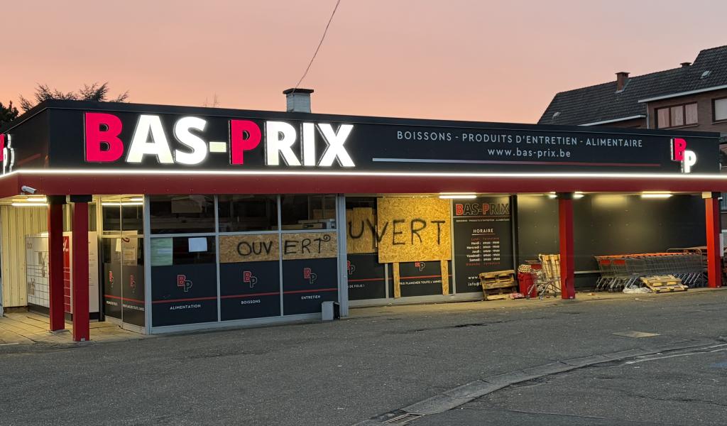 Le magasin Bas-Prix de Stembert fermé sur décision judiciaire