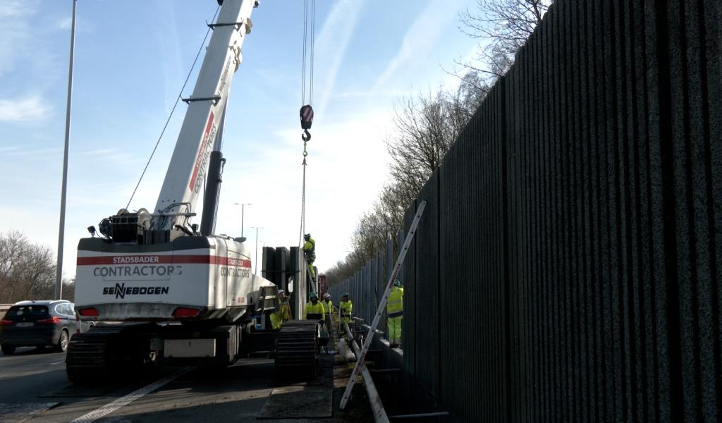 Herve: un mur anti-bruit pour le confort des riverains
