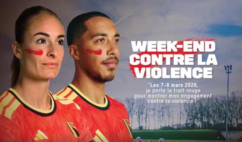 Un trait rouge sur la joue pour dire non à la violence dans le sport