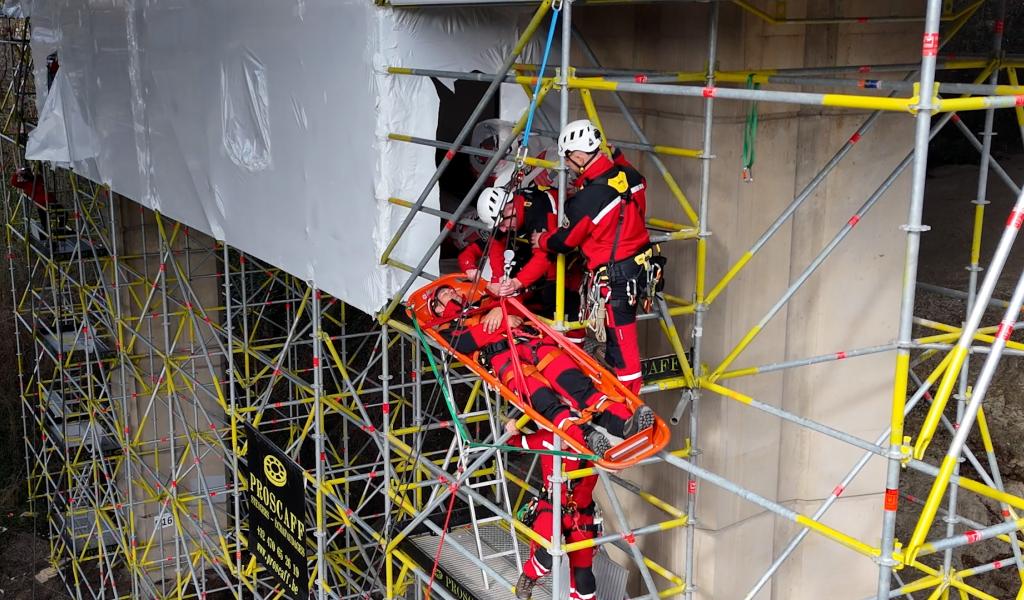 Viaduc de Lambermont: exercice grandeur nature pour les hommes du GRIMP