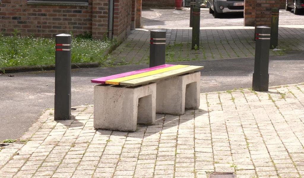 Dison : des bancs en bois recyclé redonnent vie à l’espace Octave Tiquet