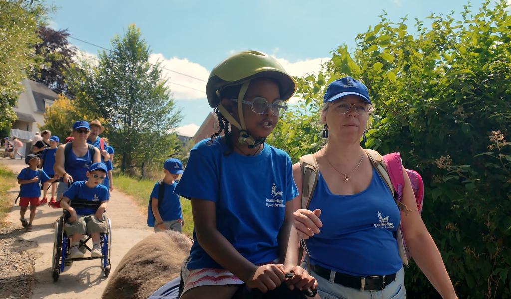 Une dizaine d'enfants malvoyants en stage au Fagotin à Stoumont