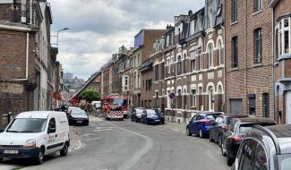 Verviers : la rue Marie-Henriette fermée à cause d'un incendie 