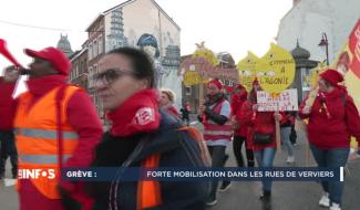 Grève générale : plus d'un millier de militants dans les rues de Verviers