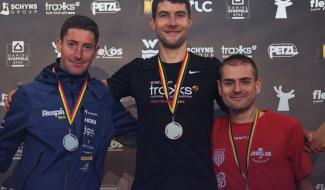 Sébastien Carabin 2e du Grand Trail des Lacs & Châteaux Winter à Ovifat