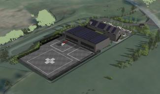 Bra-sur-Lienne: la nouvelle base du CMH en construction