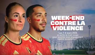 Un trait rouge sur la joue pour dire non à la violence dans le sport