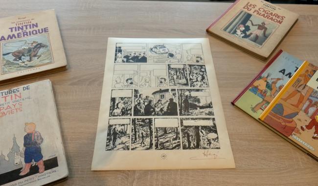 Vente exceptionnelle d'une planche de Tintin offerte par Hergé en mémoire d'un Verviétois