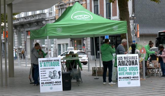 Verviers: le gouvernement Arizona dans le viseur de la CSC