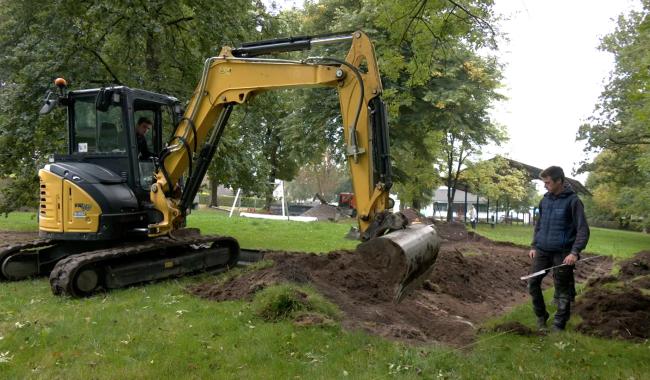 Début des travaux à la plaine de Rouheid à Heusy