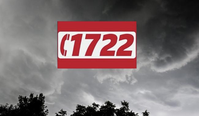 Intempéries : le numéro d’appel 1722 est activé