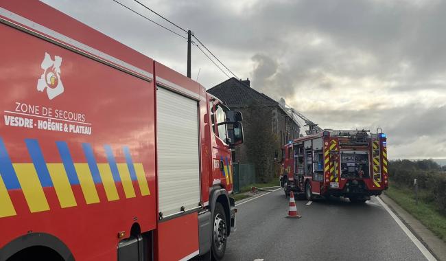 Incendie dans le bâtiment de l'ancienne brasserie de Vervifontaine à Jalhay
