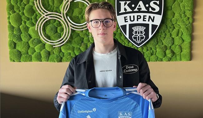 AS Eupen : un contrat U23 pour le jeune gardien de Chaineux Louis Van Aubel