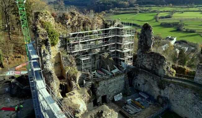 Restauration du château de Franchimont: c'est parti!