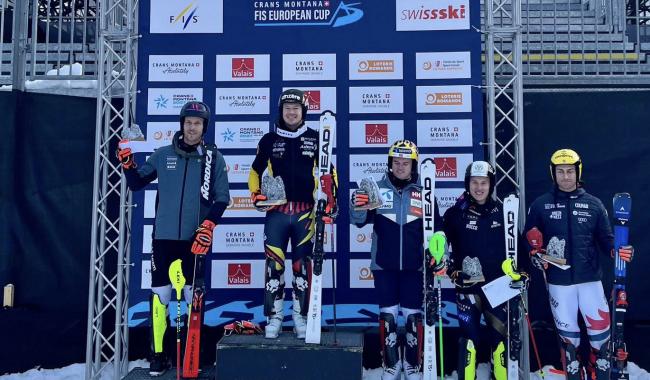 Coupe d’Europe de ski alpin : Armand Marchant s’impose à Crans-Montana !