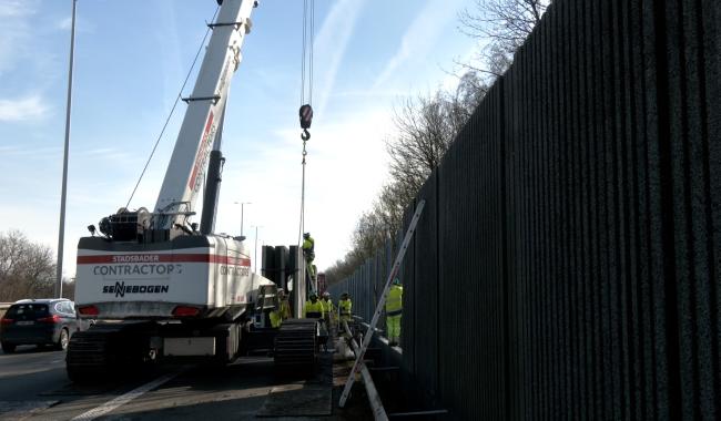Herve: un mur anti-bruit pour le confort des riverains