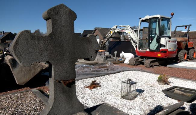 Vaste opération d'exhumation à Aubel