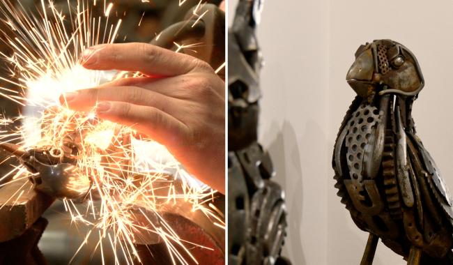 Ce Jalhaytois sculpte des animaux au départ de déchets métalliques