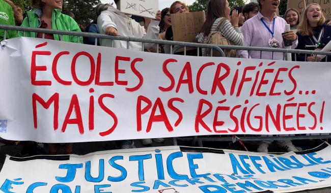 Les écoles verviétoises maintiennent la pression sur le gouvernement