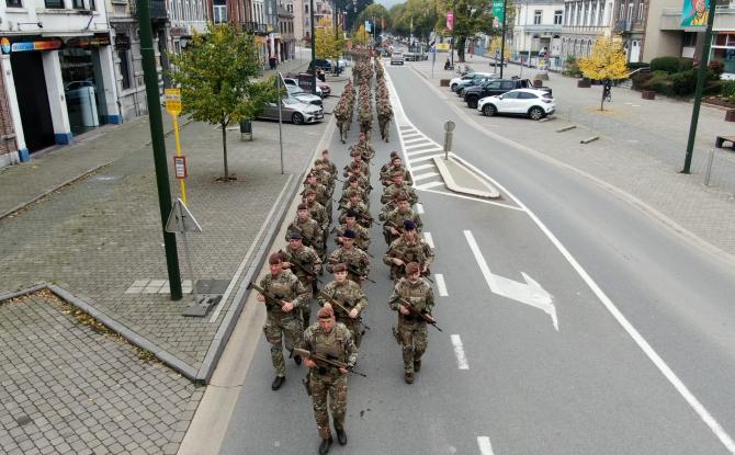 Le 12/13e de Ligne a défilé à Spa