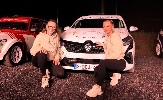 Marine Simar et Eva Serfati, duo de novices 100% féminin au rallye de Jalhay