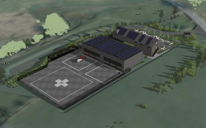 Bra-sur-Lienne: la nouvelle base du CMH en construction