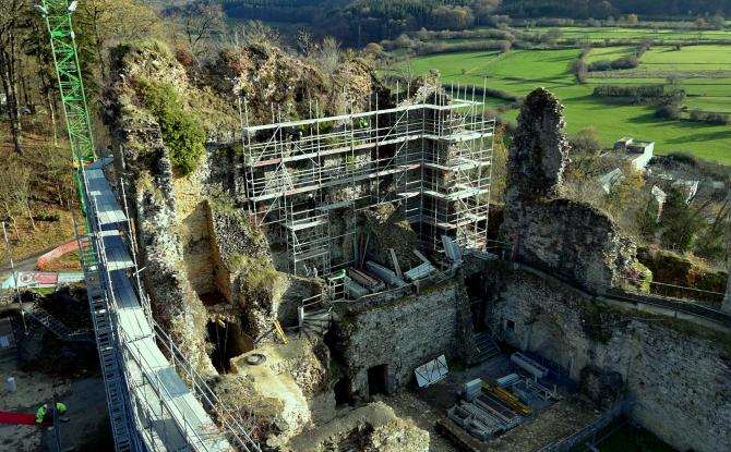 Restauration du château de Franchimont: c'est parti!