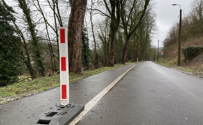 26 bornes flexibles pour sécuriser le chemin piéton de la Bêverie à Limbourg