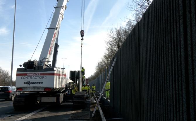 Herve: un mur anti-bruit pour le confort des riverains