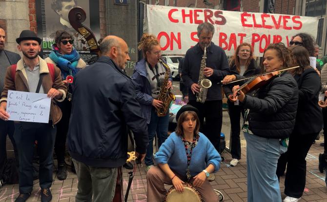 Au conservatoire de Verviers, professeurs et élèves défendent l’accès à la culture
