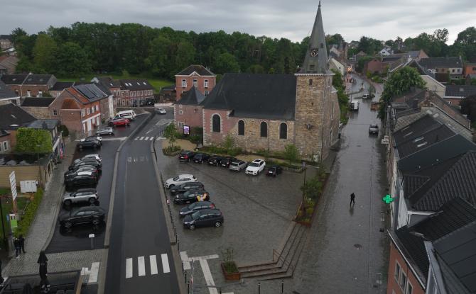 Thimister : les travaux de réaménagement du centre touchent à leur fin